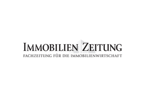 Logo der Immobilienzeitung in schwarzer Schrift auf weißem Hintergrund